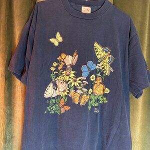 Vintage Wild Cotton Butterfly T-Shirt